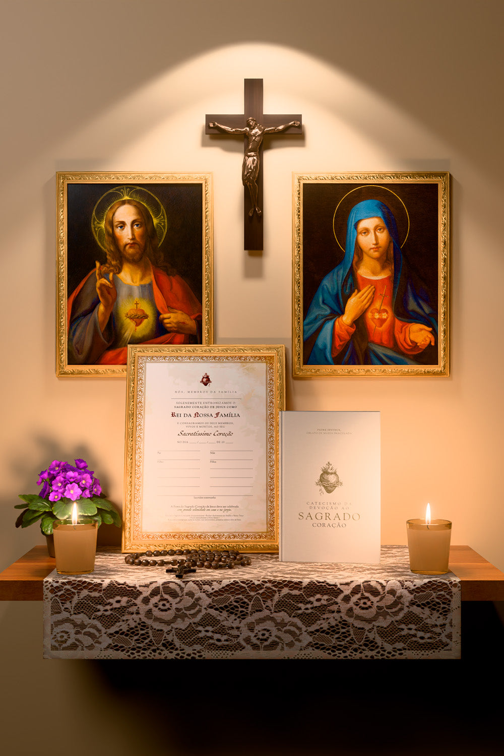 Kit Entronização do Sagrado Coração de Jesus no Lar